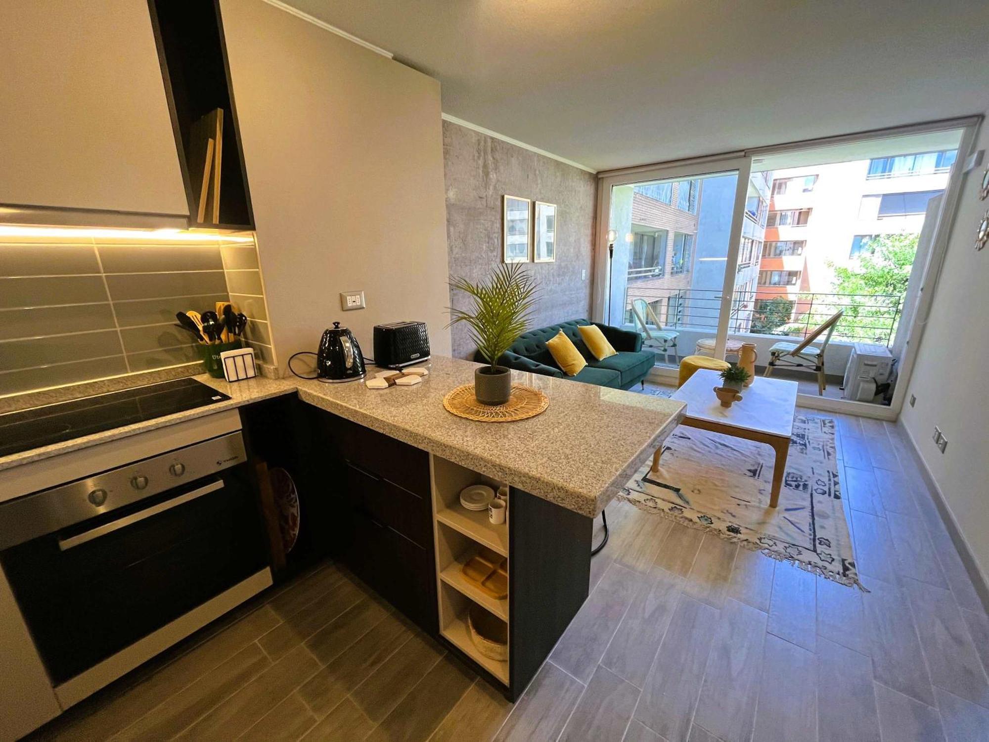 Hom I Luminoso Y Acogedor Depto 1d1b En Apartamento Santiago